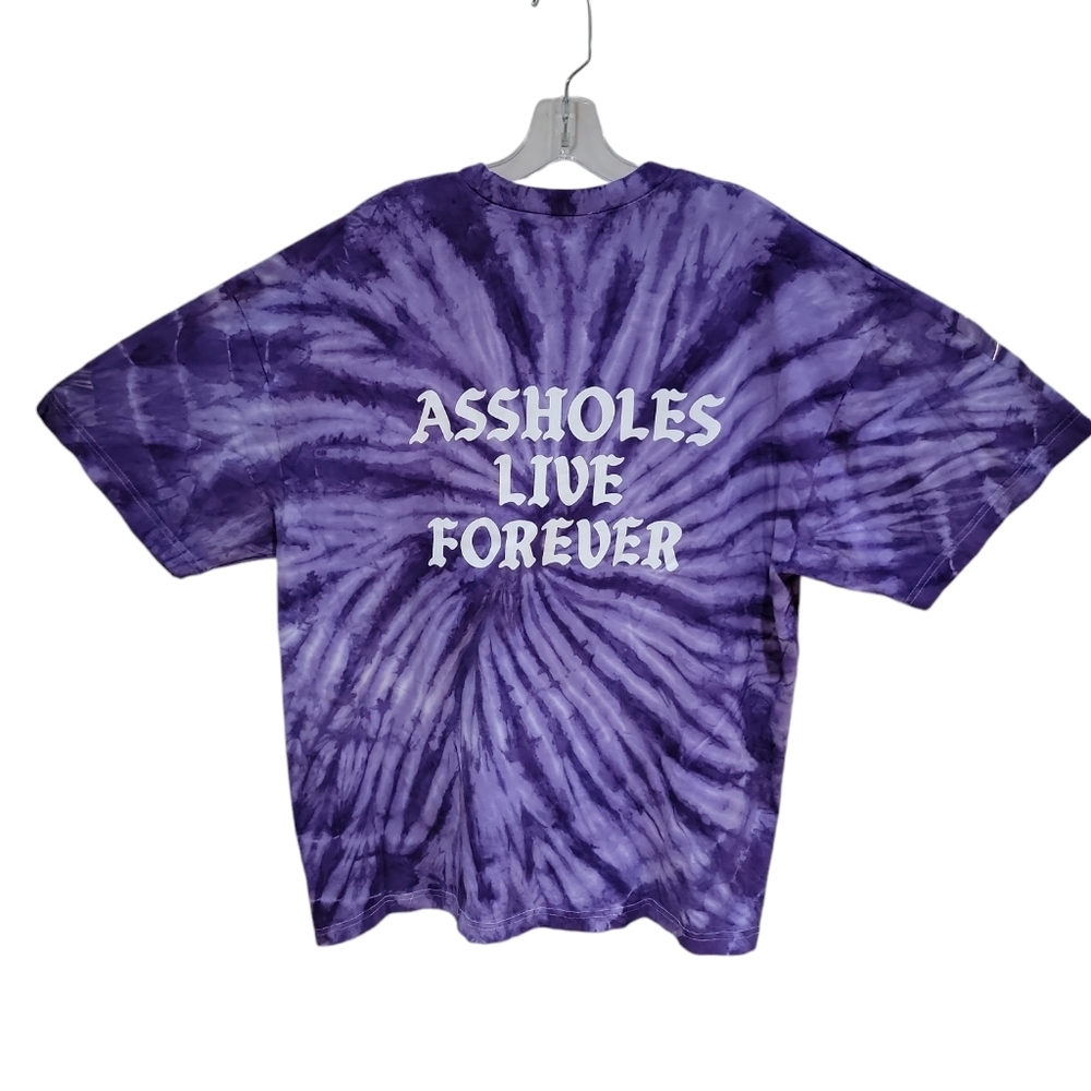 NWOT Assholes Live Forever Size 2XL Purple Tie Dye T-shirt Fits Like XL Unisex - Picture 6 of 10